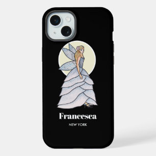 Fairy Princess Petal Dress Fashion Illustration iPhone 15 Plus Case