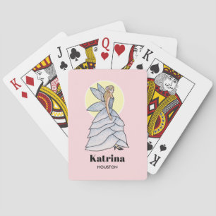 Fairy Princess Petal Dress Fashion Illustration Playing Cards