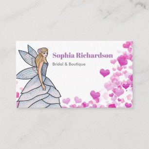 Fairy Princess Petals Dress Fashion Illustration B Business Card