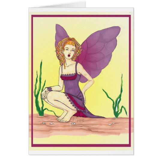 fairy purple dress card