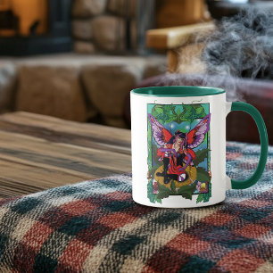Fairy Purple Red Mushroom Gothic Mug