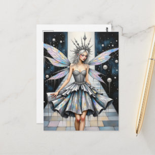 Fairy queen in the upcycled fashions show  postcard