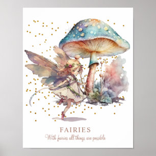 Fairy Quote Girl's Room Poster