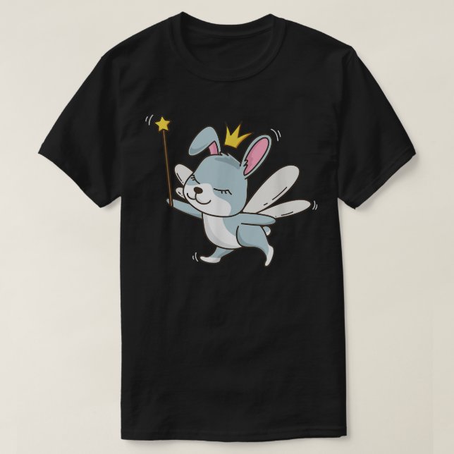 Fairy Rabbit Pet Mystical Bunny Rabbit Fairy Lover T-Shirt (Design Front)