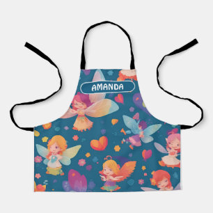 Fairy Rainbow Colourful Personalised Pattern Apron