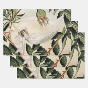 “Fairy Resting In A Hammock” by Amelia Jane Murray Wrapping Paper Sheet
