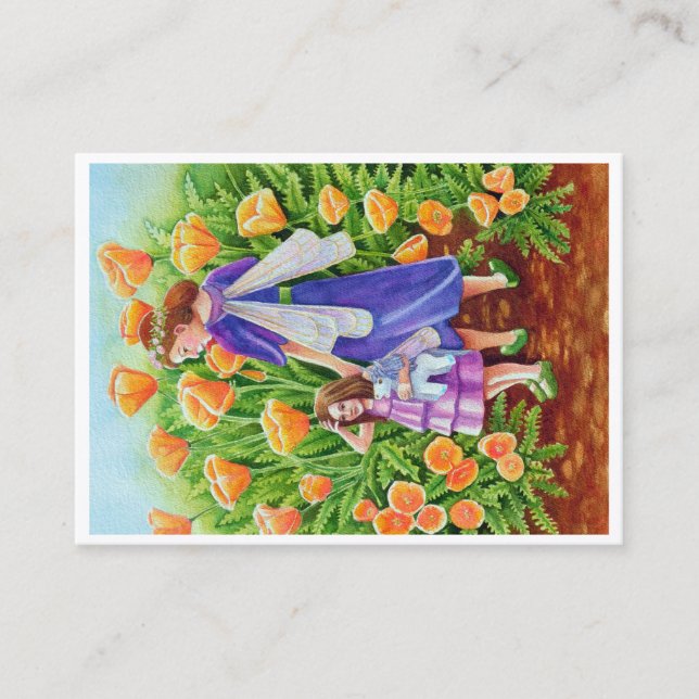 Fairy Rider Double Sided Aceo Print Business Card (Front)
