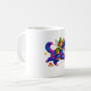 Fairy Riding Colorful Cat T-Shirt – Cute FaT-shirt Coffee Mug