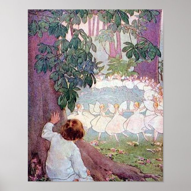 Fairy Ring Dance Vintage Fairy Art Poster (Front)