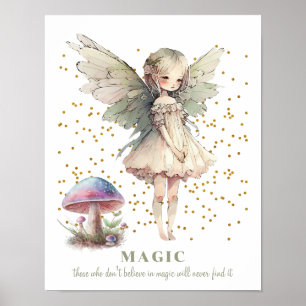 Fairy Saying Magic Girl's Room Poster