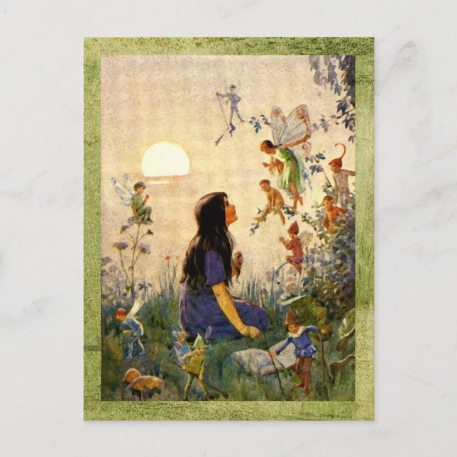 Fairy Secrets - Antique Postcard (Front)