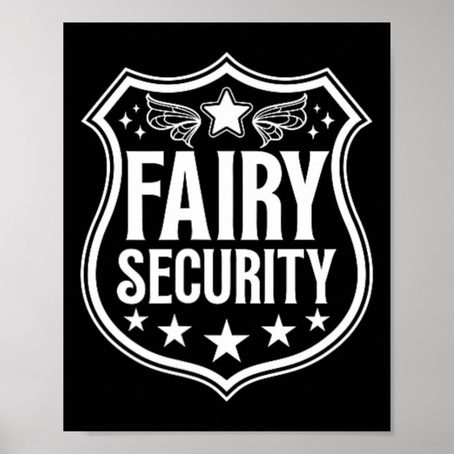 Fairy Security Birthday Halloween Costume Kids Boy Poster (Front)