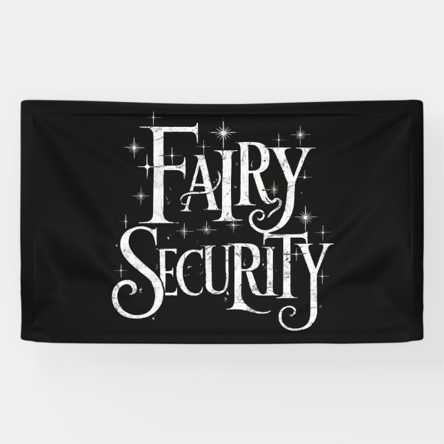 Fairy Security Funny Halloween Costume  Banner (Horizontal)