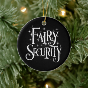 Fairy Security Funny Halloween Costume Ceramic Ornament
