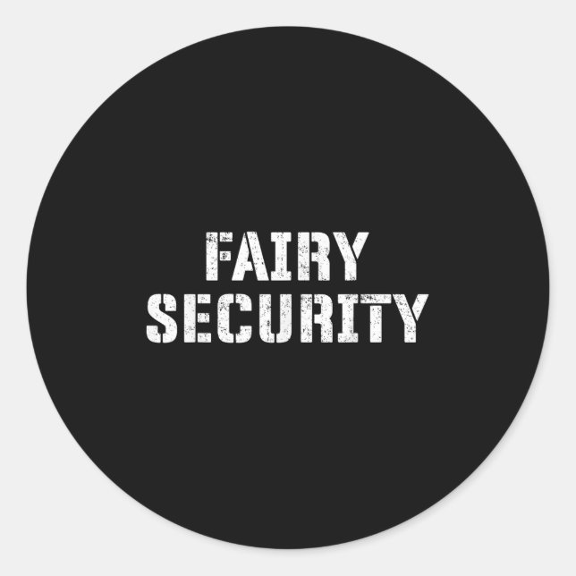 Fairy Security Halloween Costume For Dad Mum Broth Classic Round Sticker (Front)