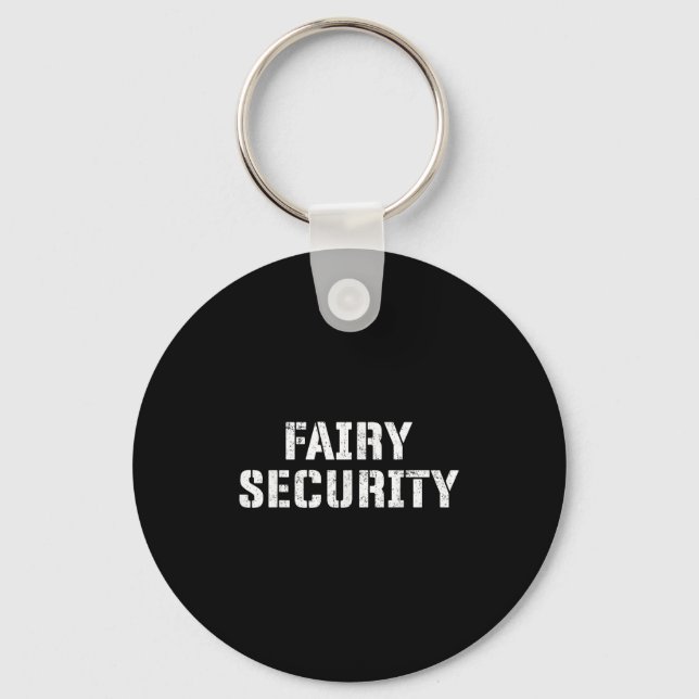 Fairy Security Halloween Costume For Dad Mum Broth Key Ring (Front)
