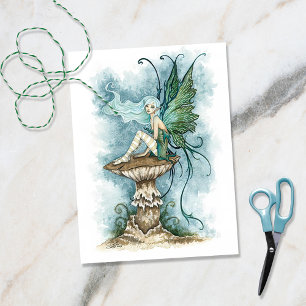 Fairy Setting On A Mushroom Tissue Paper