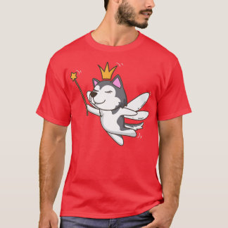 Fairy Siberian Husky Dog Mystical Pet Fairy Lover T-Shirt