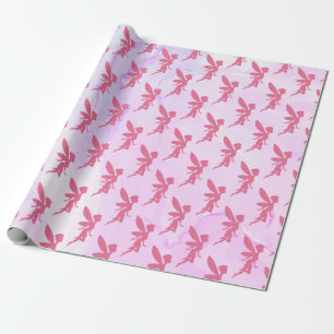 fairy silhouette patterns wrapping paper