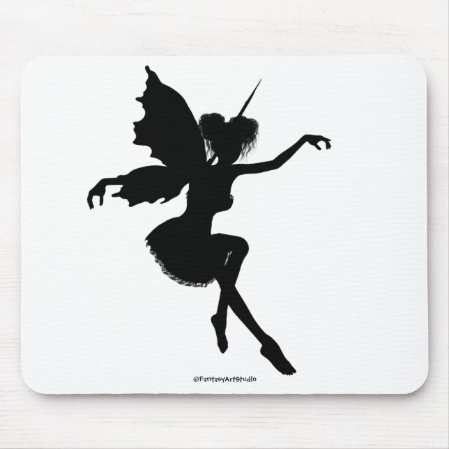 Fairy Silhouette Pose 25 Mouse Pad (Front)