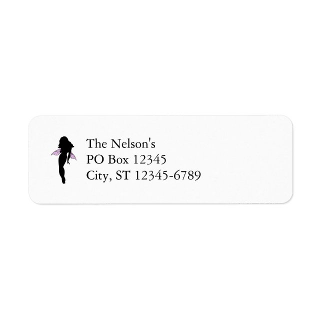 Fairy Silhouette Return Address Label (Front)