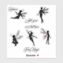 Fairy silhouette stickers