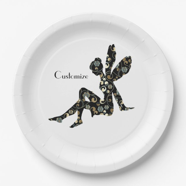 Fairy Silhouette Thunder_Cove   Paper Plate (Front)