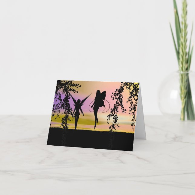 Fairy sisters Note Cards (Front)