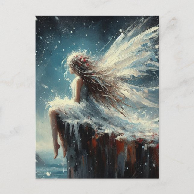 Fairy Sitting on a Cliff Postcard (Front)