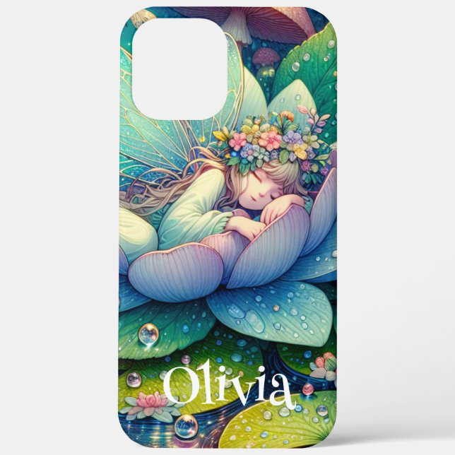 Fairy Sleeping on a Flower Personalised Case-Mate iPhone Case (Back)
