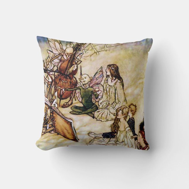 Fairy Song Arthur Rackham Fine Art Cushion (Front)