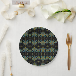 Fairy Stars Black 7" Paper Plate
