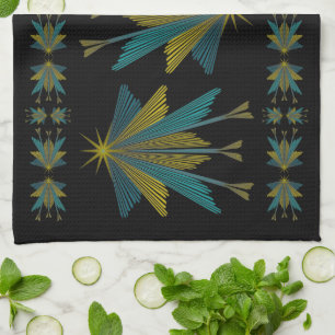 Fairy Stars Black Kitchen Towel