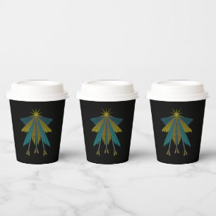 Fairy Stars Black Paper Cups