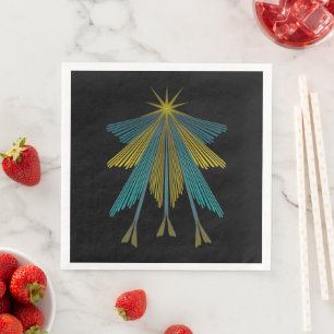 Fairy Stars Black Paper Napkins