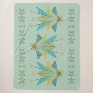 Fairy Stars Large Pistachio Sherpa Blanket