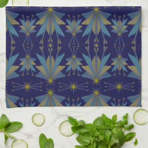 Fairy Stars Navy Kitchen Towel