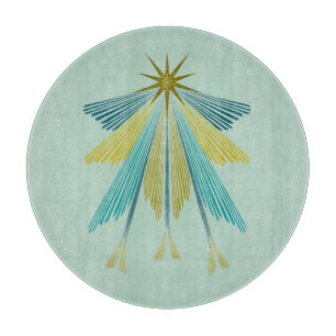 Fairy Stars Pistachio Glass Cutting Board