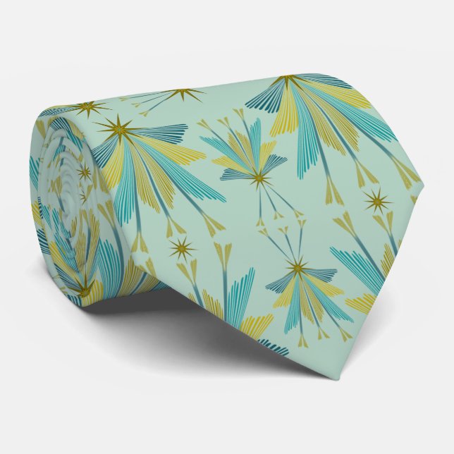 Fairy Stars Pistachio Neck Tie (Rolled)