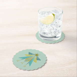 Fairy Stars Pistachio Paper Coaster