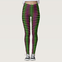 Fairy Stripe Evil Witch Green and Purple Gradient