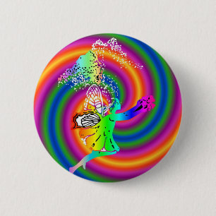 fairy swirl 6 cm round badge