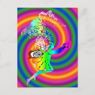 fairy swirl postcard