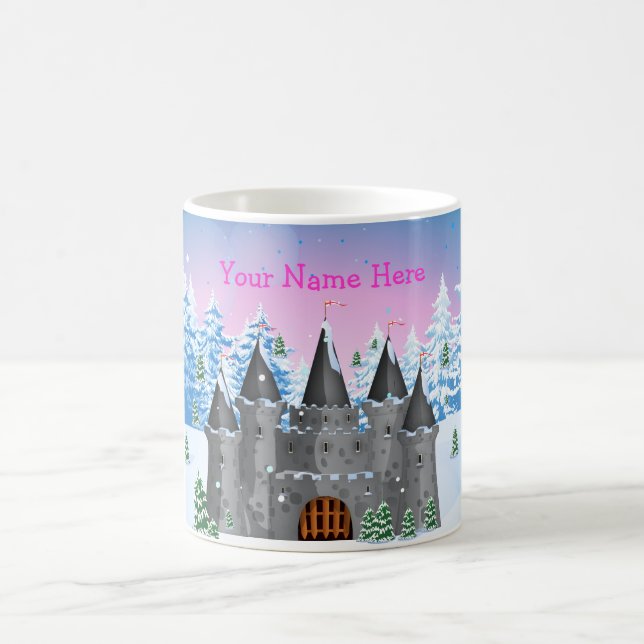 fairy-tail castle Winter Coffee Mug (Center)