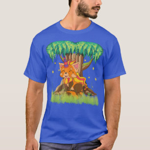 Fairy Tale Animal Red Pandacorn Magical Unicorn Re T-Shirt