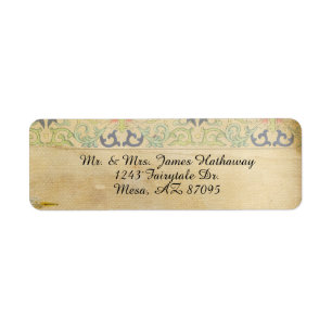 Fairy Tale Antique Look Wedding Return Address Label