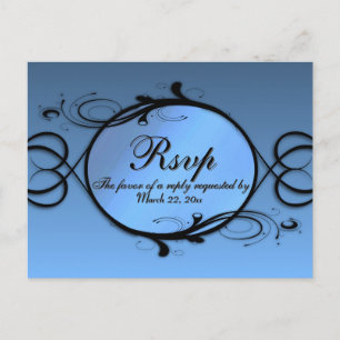 Fairy Tale Blue RSVP Menu Choices