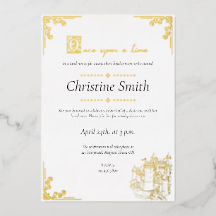 Fairy Tale Book Themed Book Gold Baby Shower