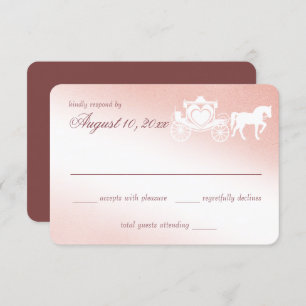 Fairy Tale Carriage Pink Response Card