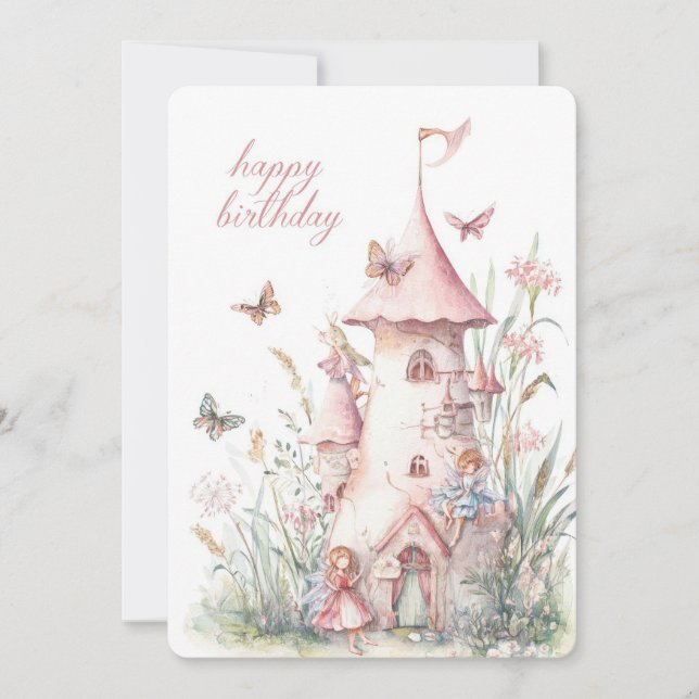 Fairy‑Tale Castle Birthday Card (Front)